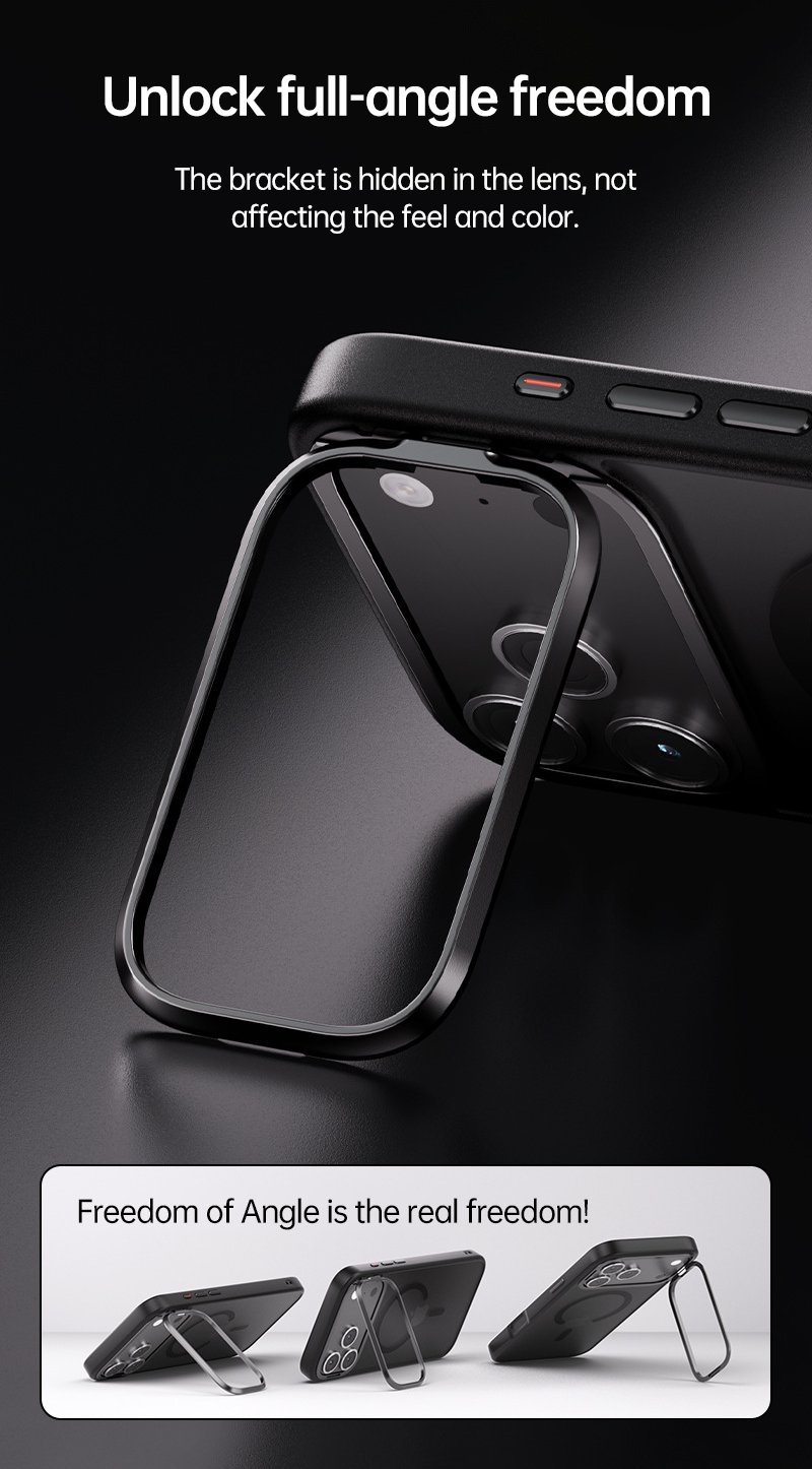 CaseSun-Detailed view of the hidden pivot housing lens design, seamlessly integrated into the case for an elegant and functional experience.