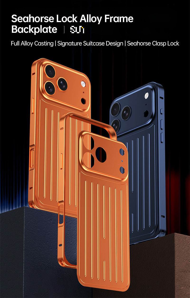 CASESUN Full aluminum alloy phone case for iPhone 17 Pro with unibody metal construction