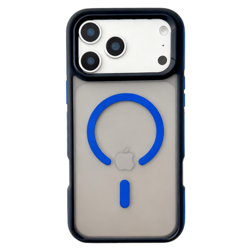 Matte Black Magnetic Case with Anti-Slip Strip for iPhone 17 Series