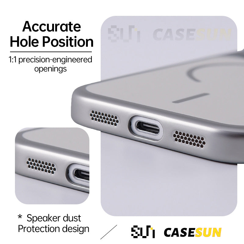 CASESUN Precision cut charging port and speaker openings with dust protection
