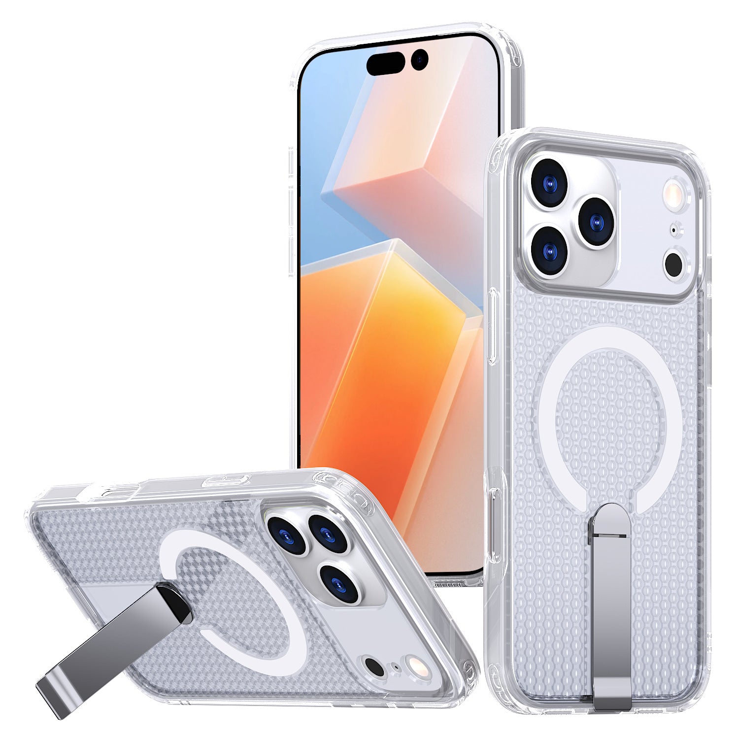 Honeycomb MagSafe Kickstand Case for iPhone 17 Pro Max