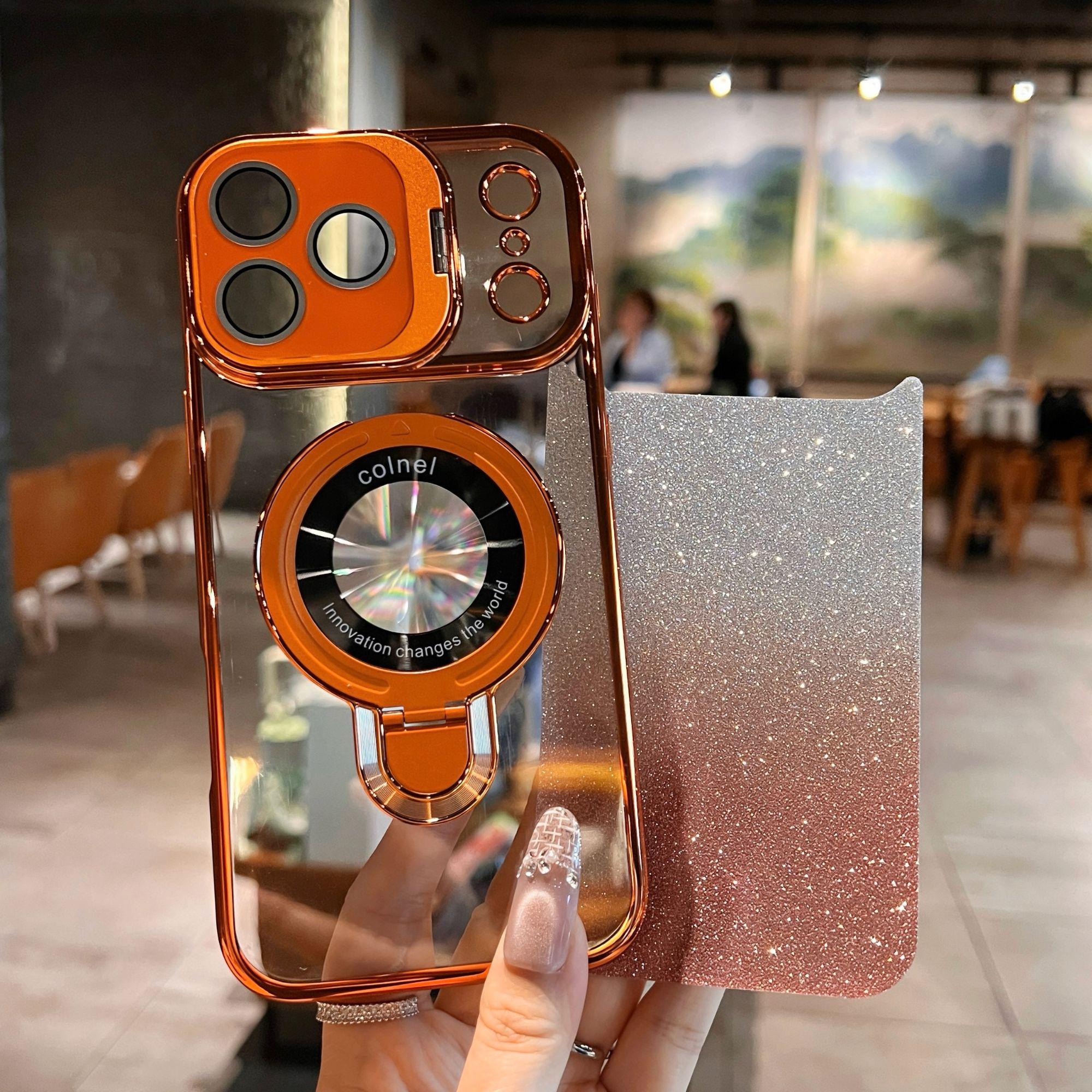Dual-Layer Invisible Frame Glitter-Plated Case For iPhone 17 Series