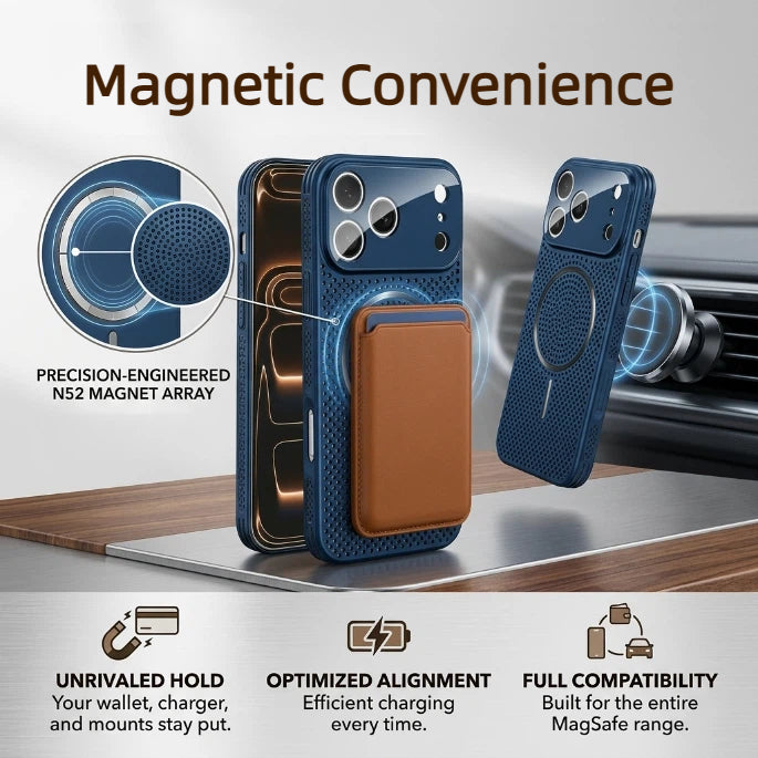  Full-Cover Magnetic Magnetic Cooling Protective Case for iPhone 17 Series