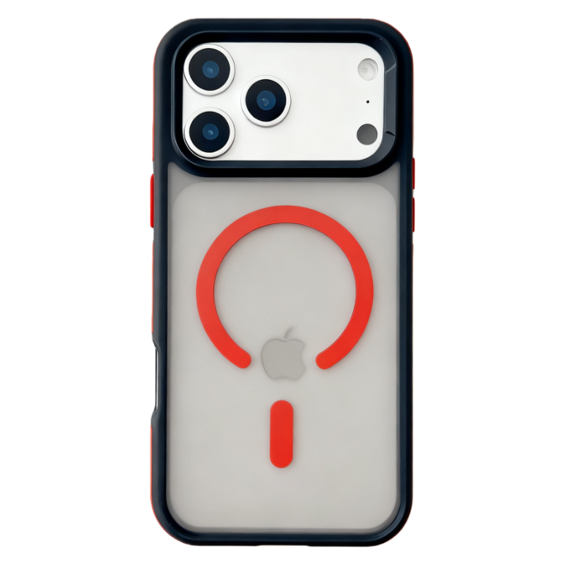 Matte Black Magnetic Case with Anti-Slip Strip for iPhone 17 Series