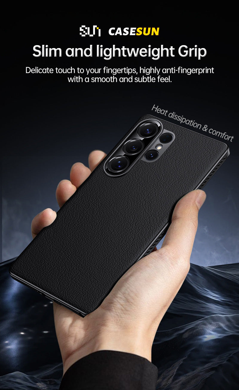 CASESUN Samsung Galaxy S26 Ultra premium leather texture phone case
