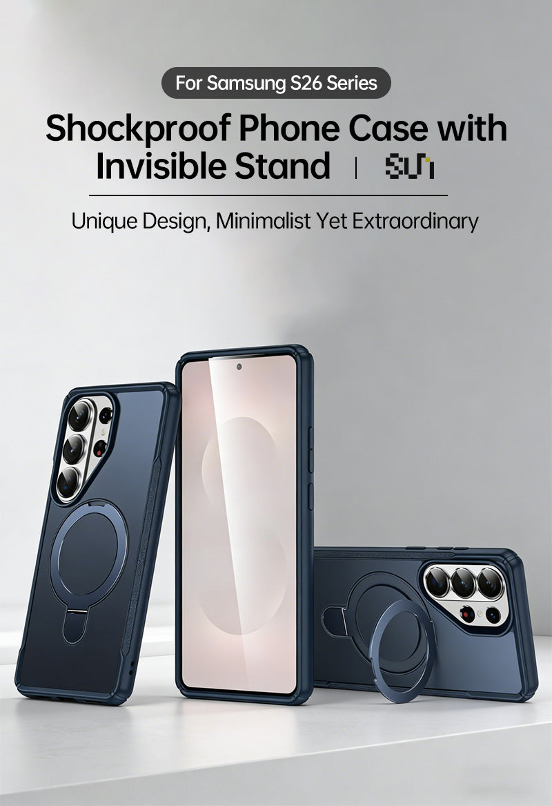 CASESUN Galaxy S26 Ultra magnetic case with invisible stand multi angle support