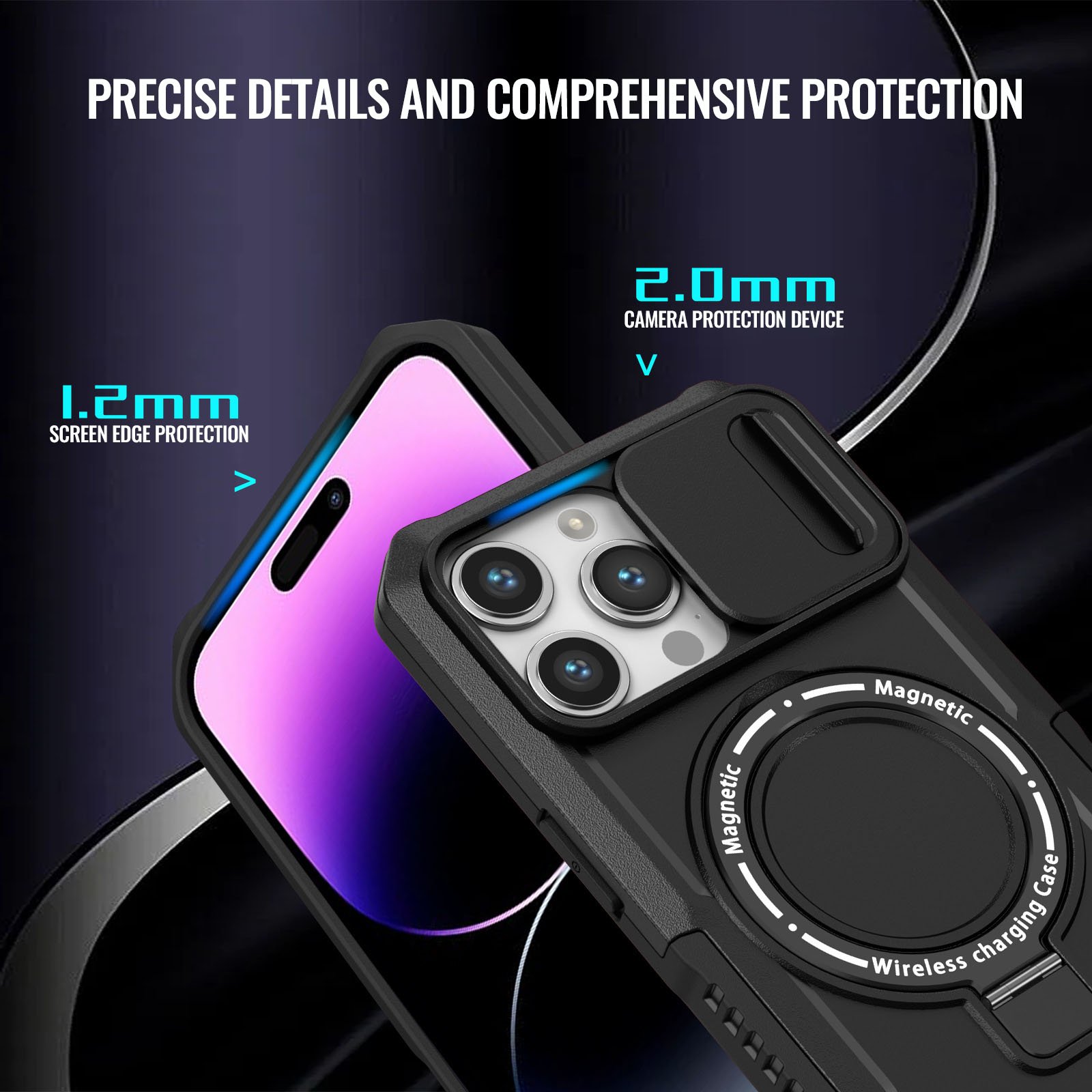 📱✨Push-Window Magnetic Adsorption Stand Anti-drop Case For iPhone