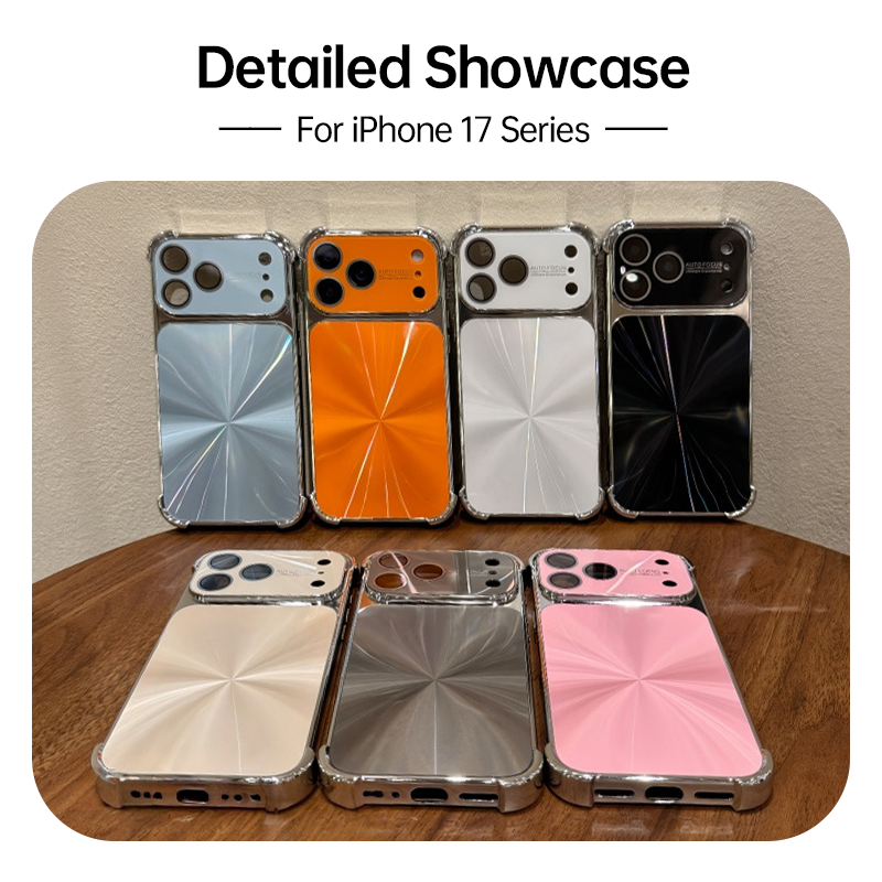 CD-Pattern Electroplated Four-corner Airbag Case for iPhone 17 Pro Max