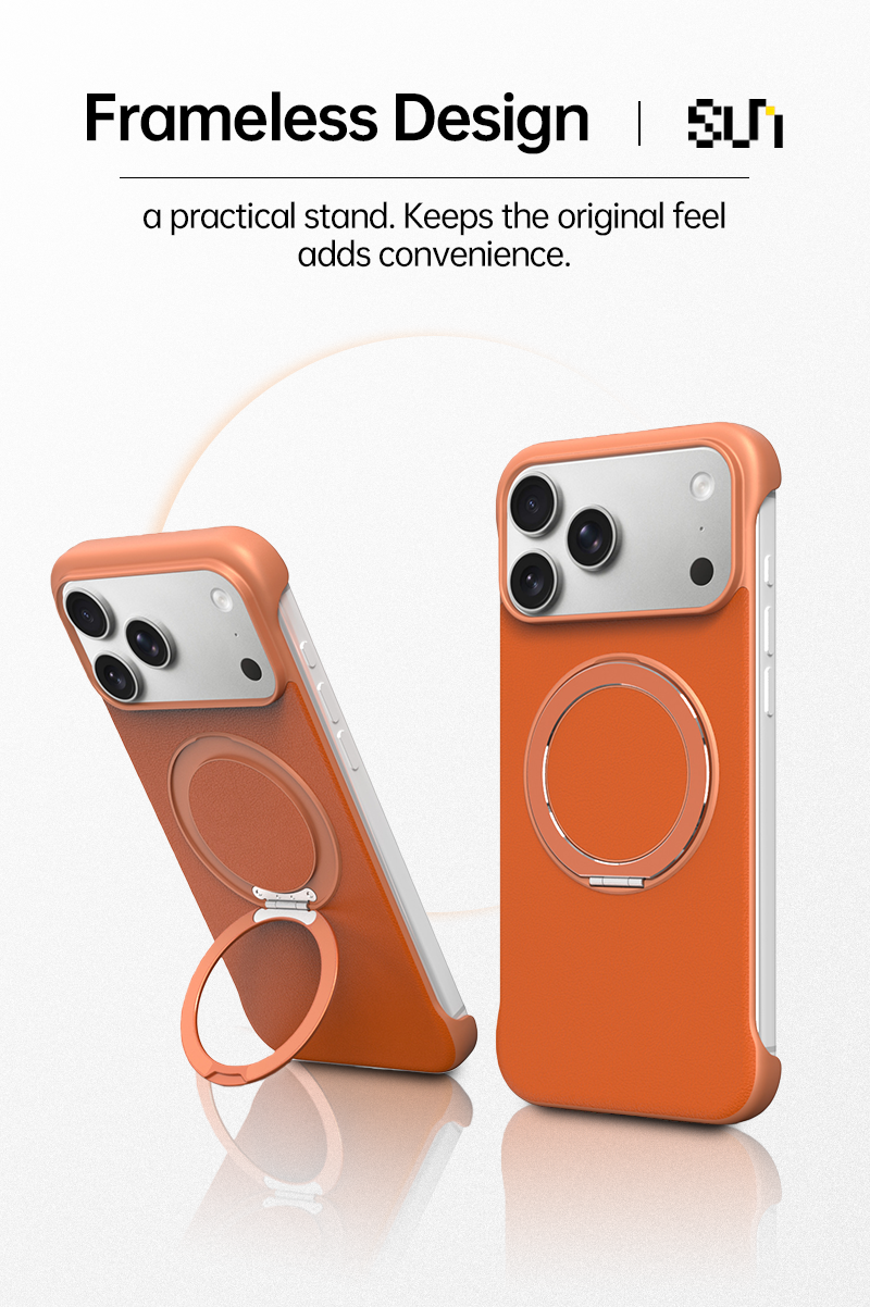 CASESUN iPhone 17 Pro Max standing upright with kickstand support