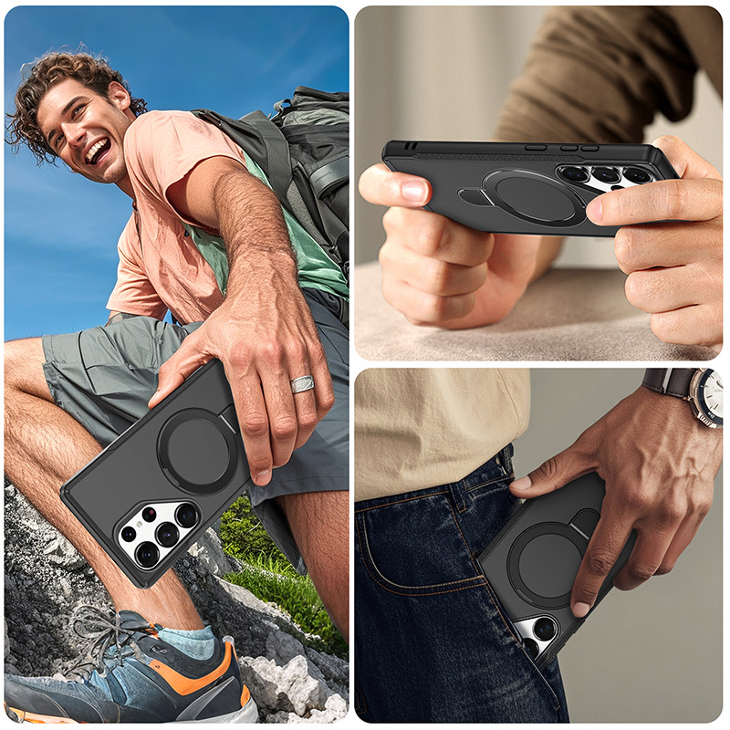 CaseSun-Outdoor lifestyle with Galaxy S25 Ultra magnetic armor case