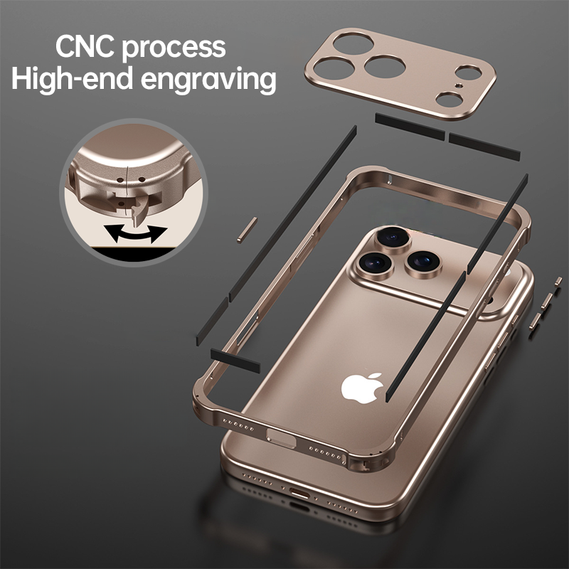 Aluminum Alloy Snap-on Case With Reinforced Corners For iPhone 17 Series