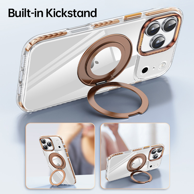 Clarity+ 360° Magnetic Kickstand Case For iPhone 17 Pro Max
