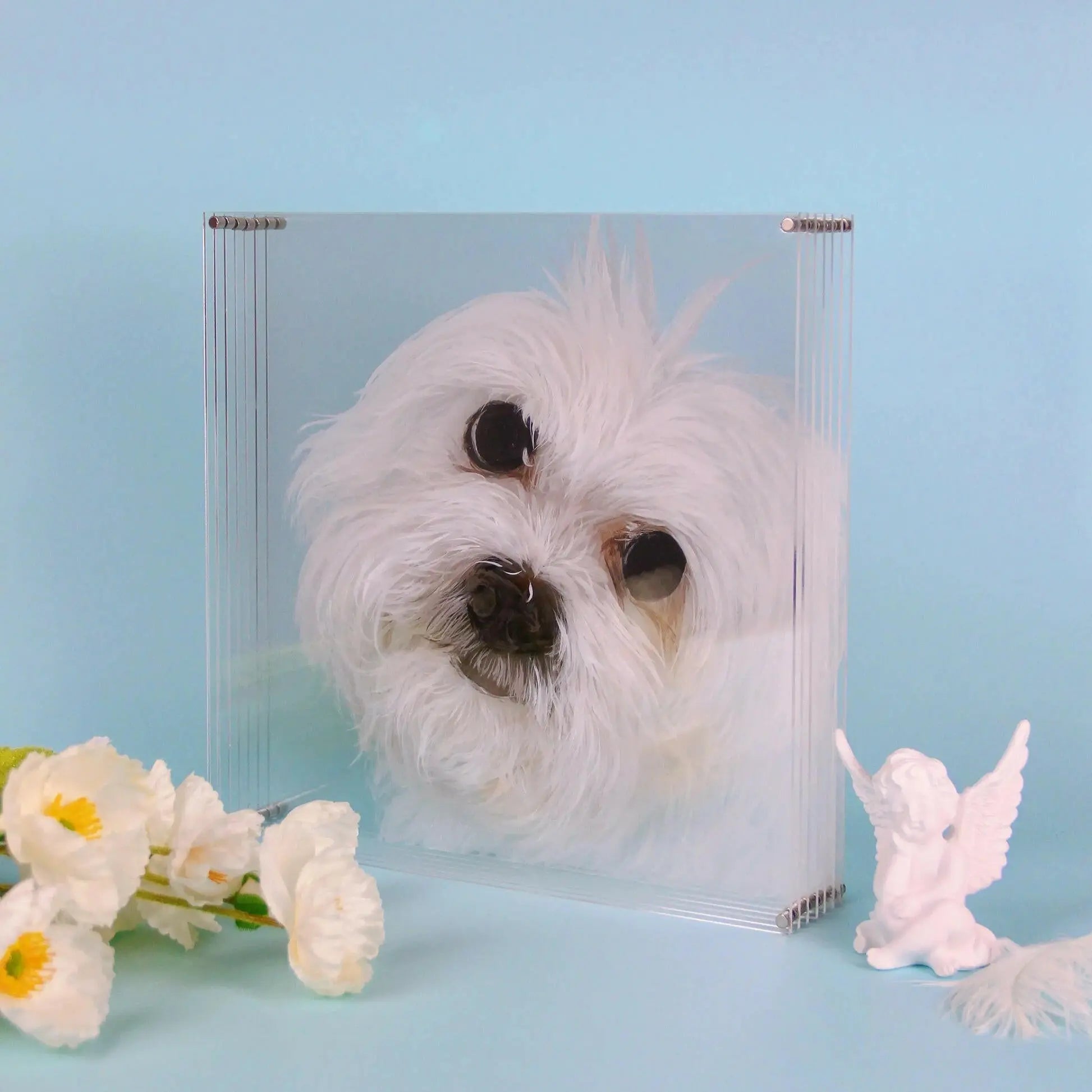 2024LuckyPet's Exquisite Hand-Painted Glass Pet Portraits: Custom Crafted for Cherished Memories