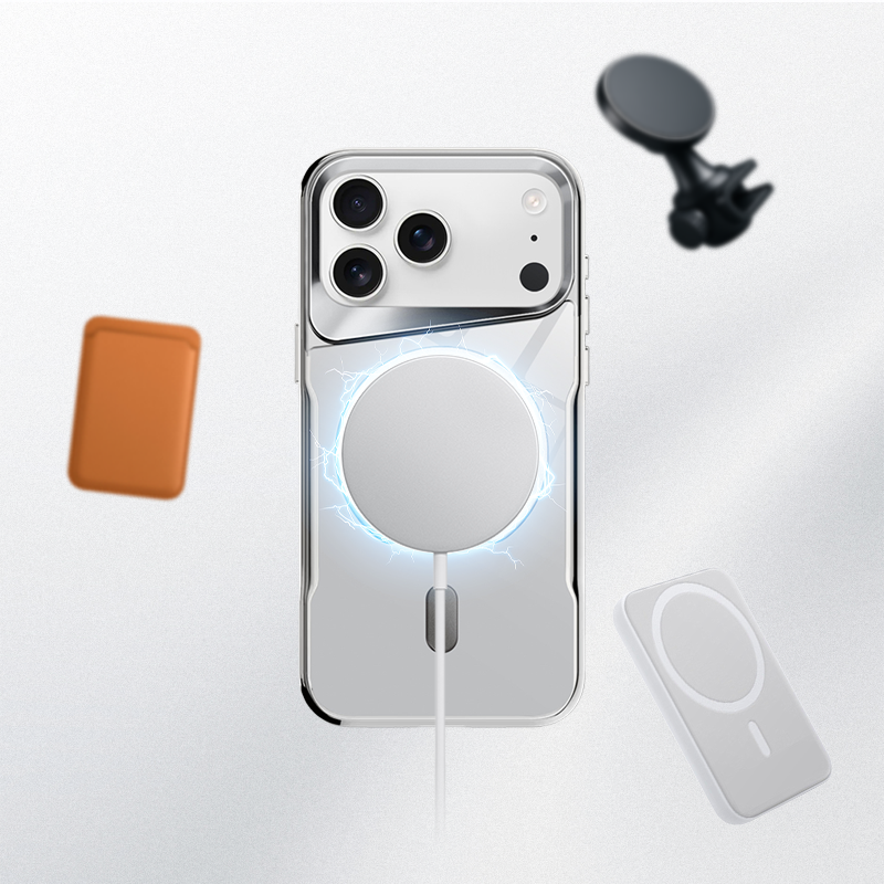 High-Transparency Shockproof Magnetic Case for iPhone 17 Series