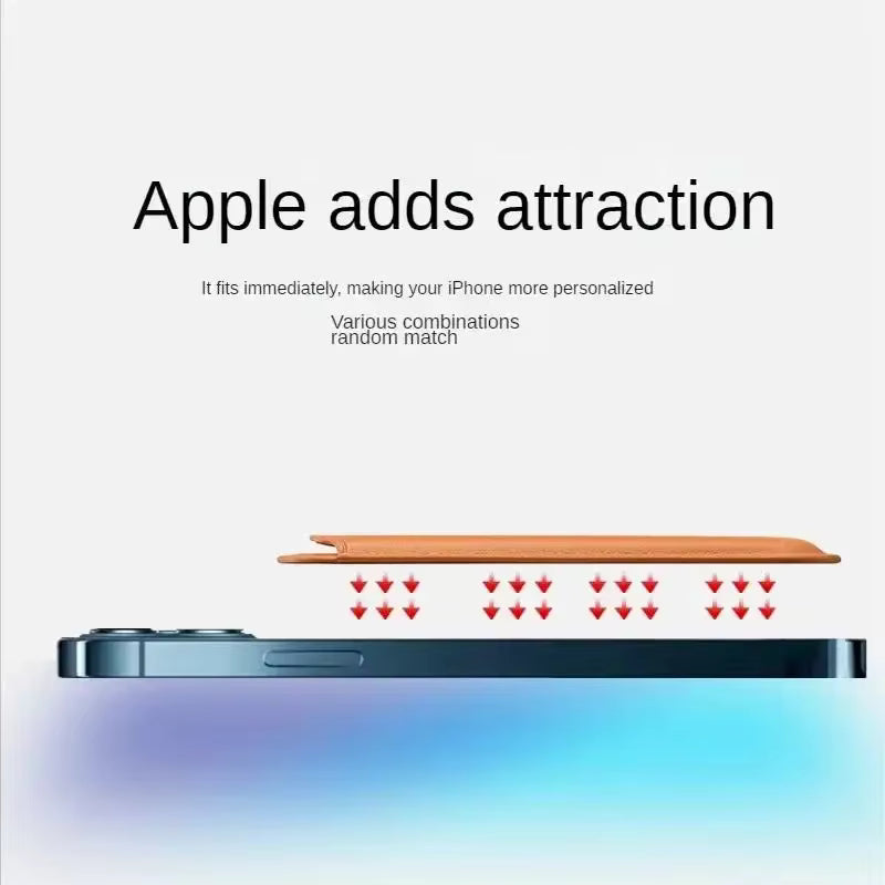 Magnetic Leathe Card Holder for iPhone 17/16/15/14 Series