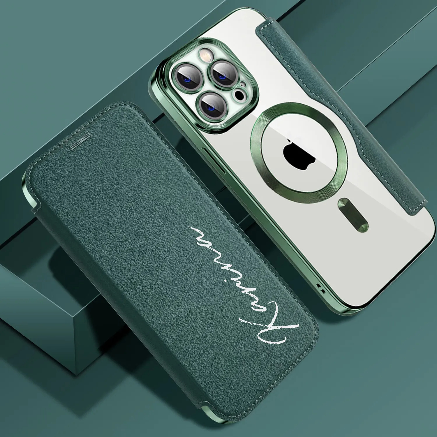 Customized Personalized Leather Flip Samsung/Apple Phone Case(2 Free Shipping)