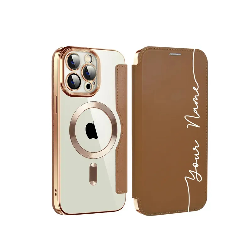 Customized Personalized Leather Flip Samsung/Apple Phone Case(2 Free Shipping)