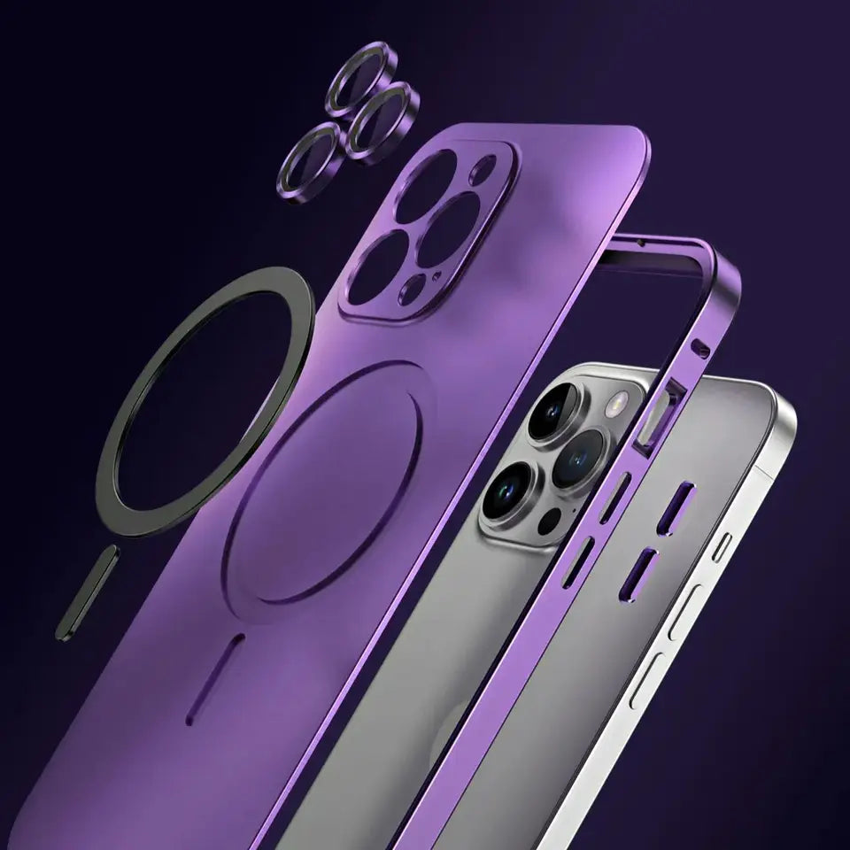 Aluminum alloy frame Magnetic Case for iPhone 16 Pro Max