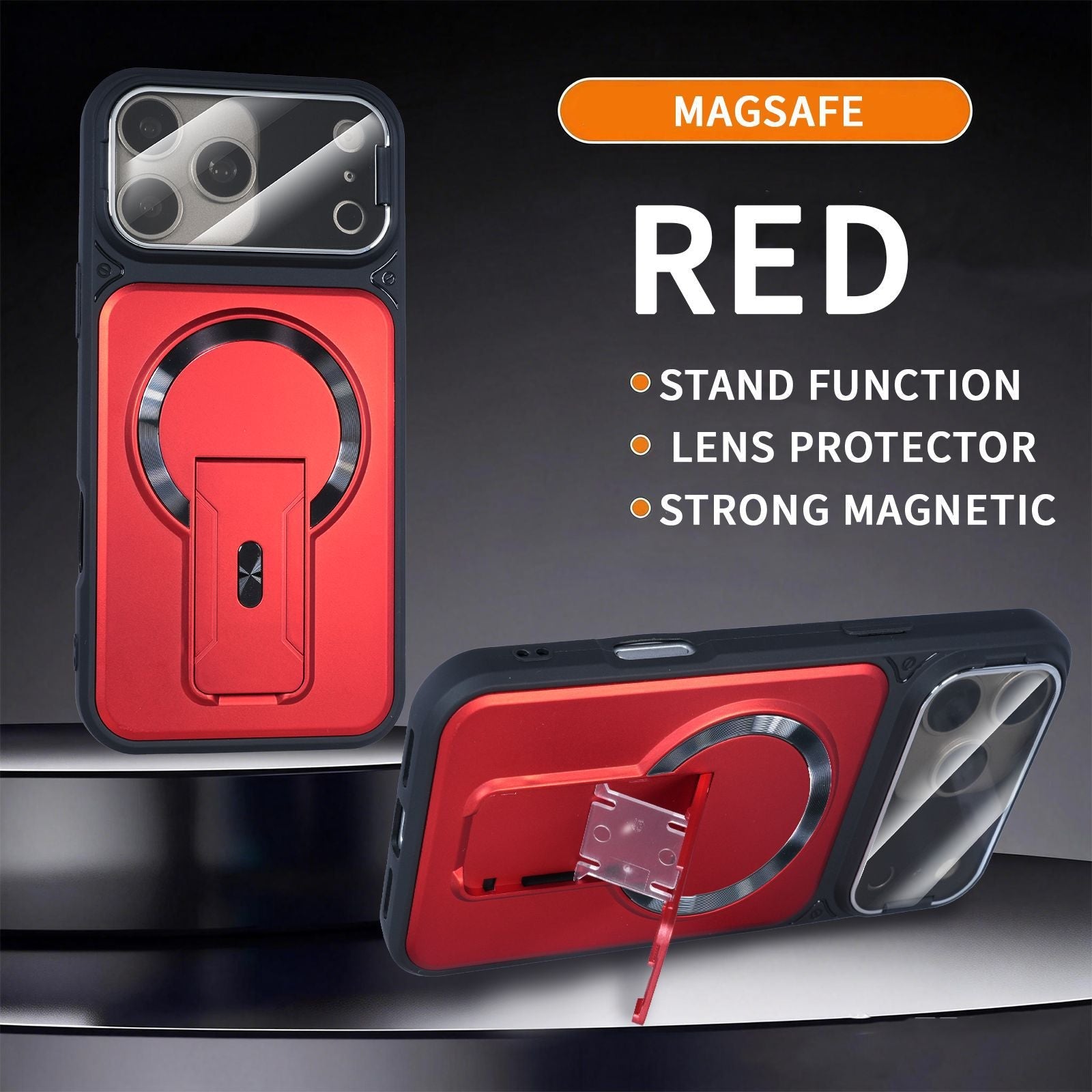 Full-Coverage Shock-Resistant Invisible Stand Case for iPhone 17 Series