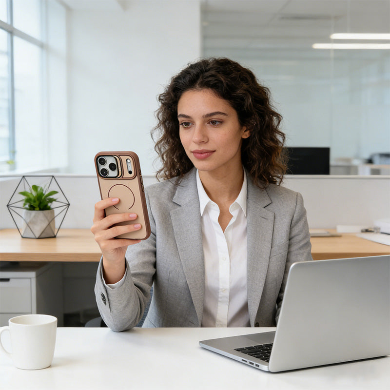 CASESUN iPhone 17 Pro Max case daily use office lifestyle hands free stand