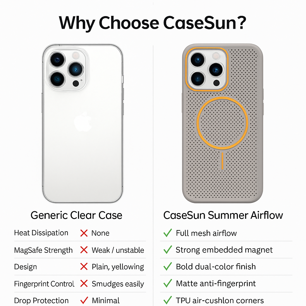 Summer Airflow MagSafe Case For iPhone 17 Series