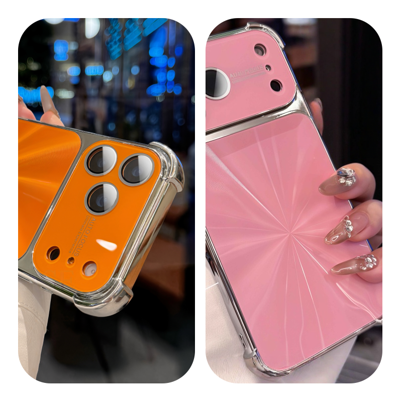 CD-Pattern Electroplated Four-corner Airbag Case for iPhone 17 Pro Max