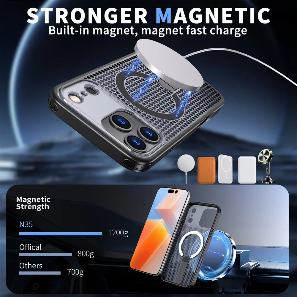 Honeycomb MagSafe Kickstand Case for iPhone 17 Pro Max
