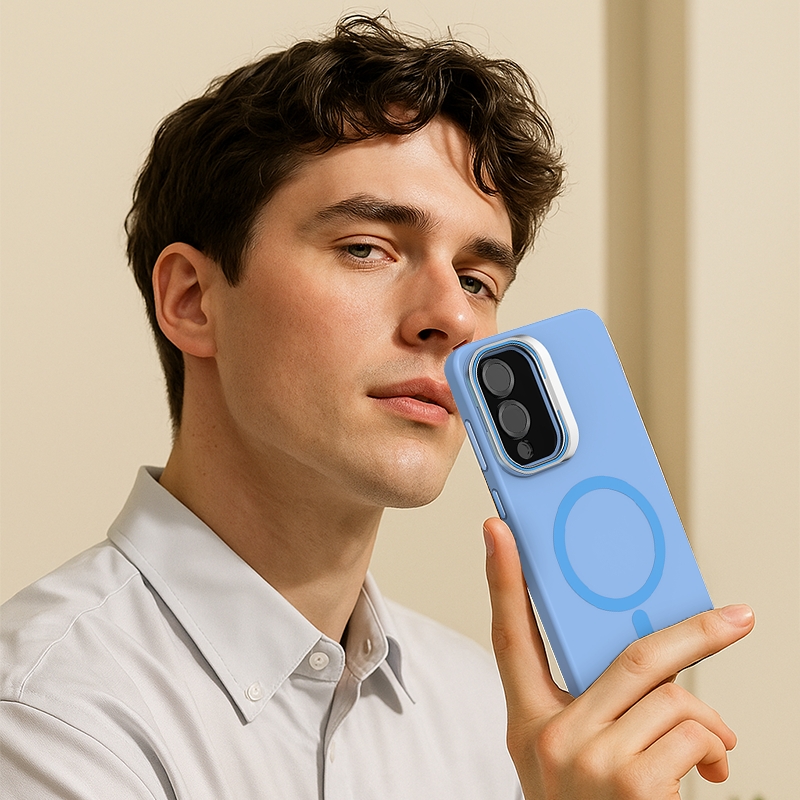 Liquid Silicone Magnetic Kickstand Case For Samsung S25 Series