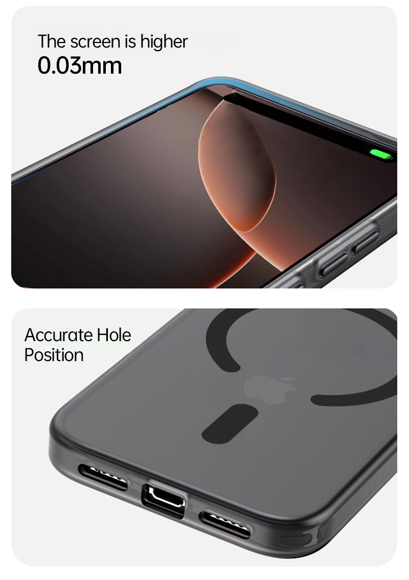 CASESUN-Macro shot showing raised camera frame and screen edges for protection.