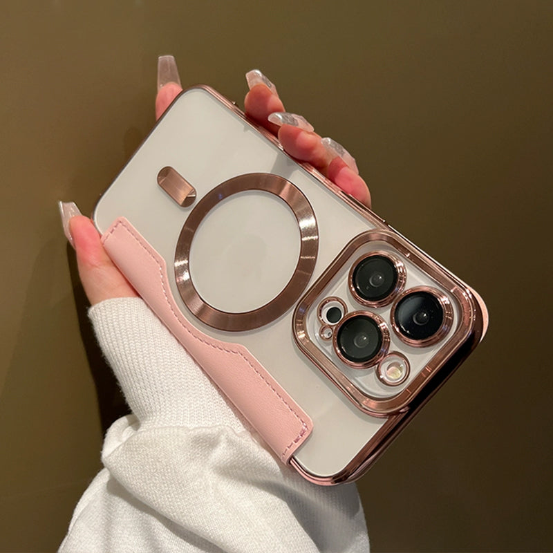 New Apple 17 series personalized leather texture flip iPhone case