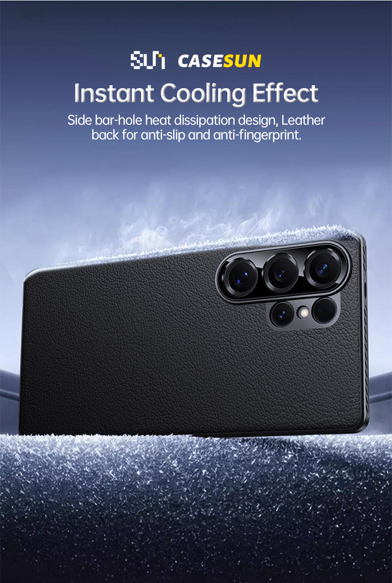 CASESUN Galaxy S26 Ultra cooling vent design slim phone case