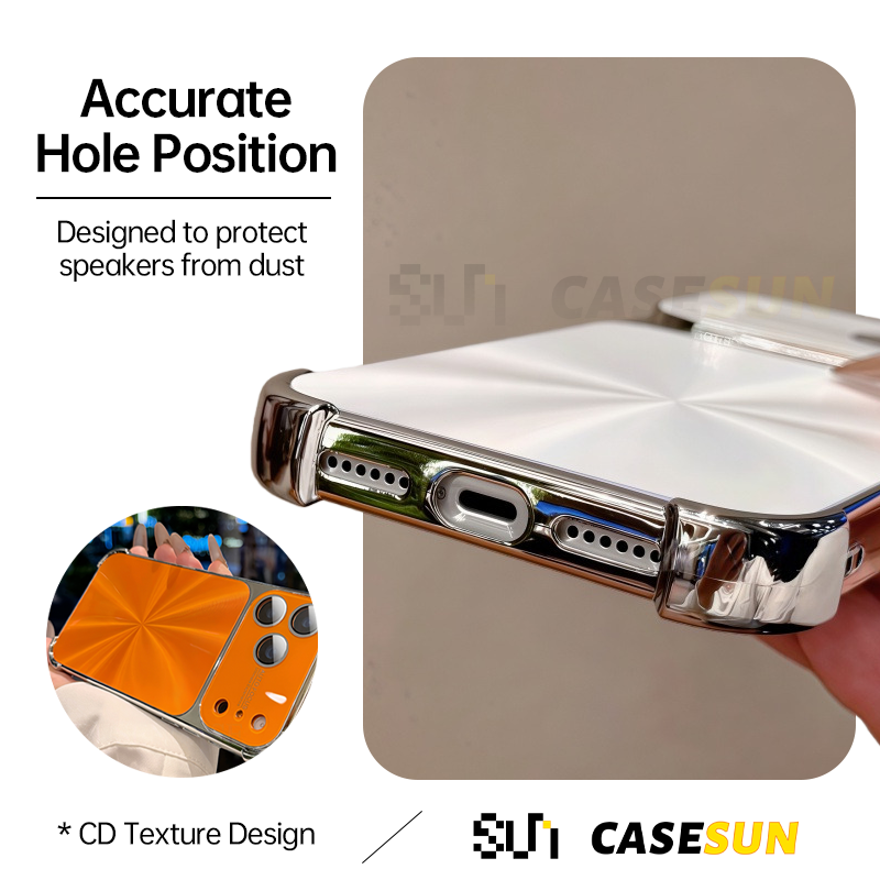 CASESUN precise port openings and dust-resistant speaker design on iPhone 17 Pro Max case.