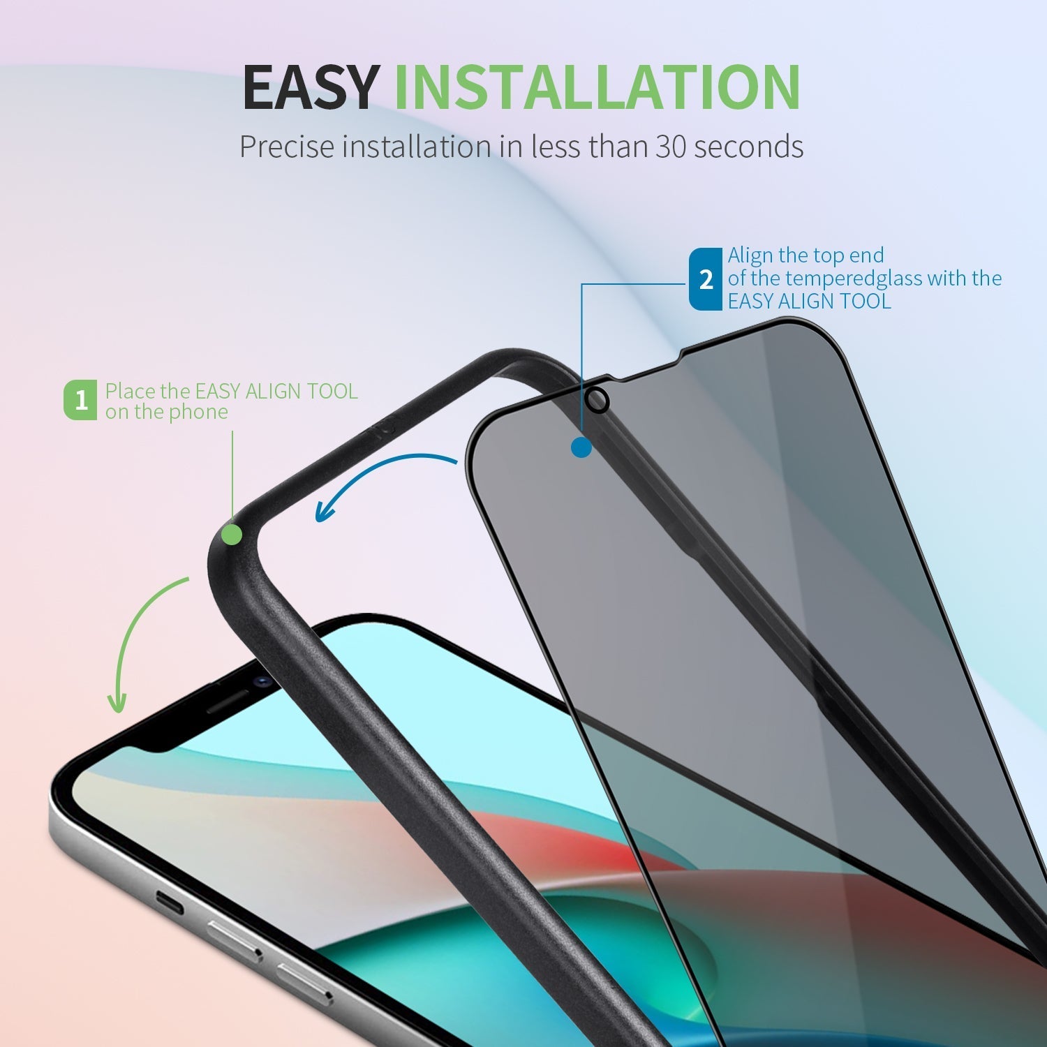 High-end privacy screen protector for iPhone series 