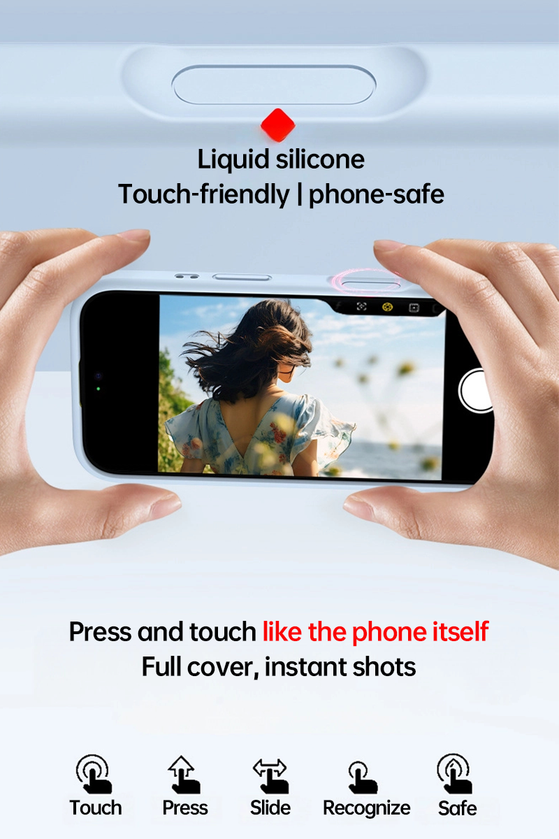 CaseSun-Velvety liquid silicone iPhone 17 case with anti-fingerprint, anti-smudge, and soft-touch grip.