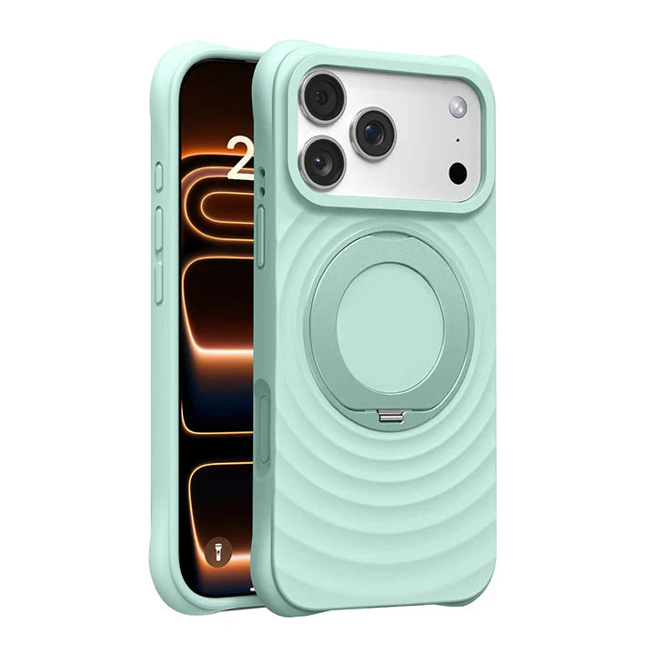 360° Rotating Liquid Silicone Stand Case with MagSafe For iPhone 17 Series