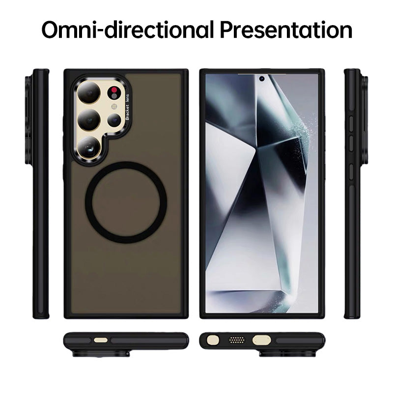  Transparent Black Matte Drop-Proof Stand Case For Samsung S26 Ultra