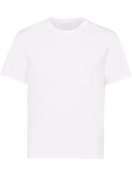 Short-sleeved white T-shirt