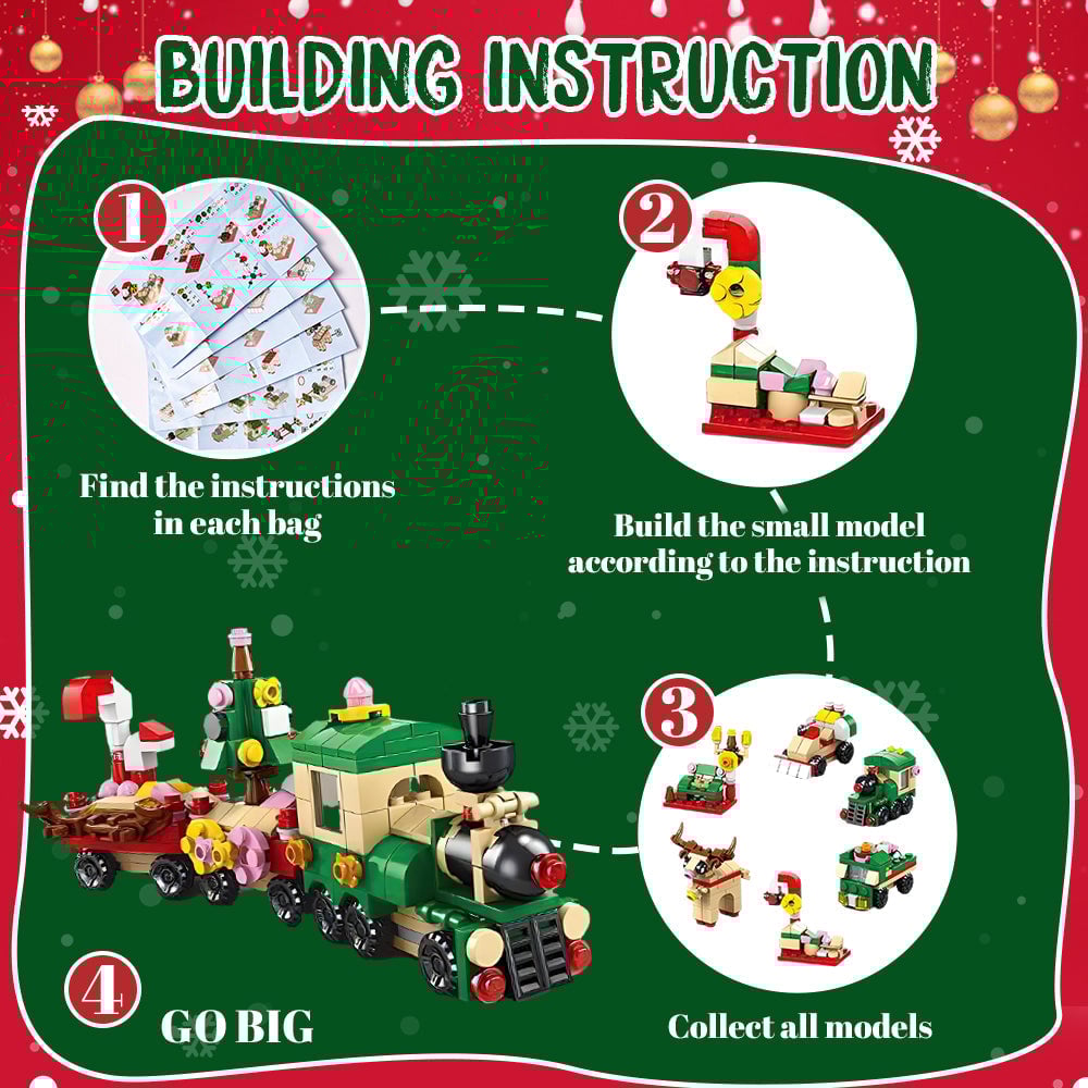 Advent Calendar Kids With Christmas Building Blocks