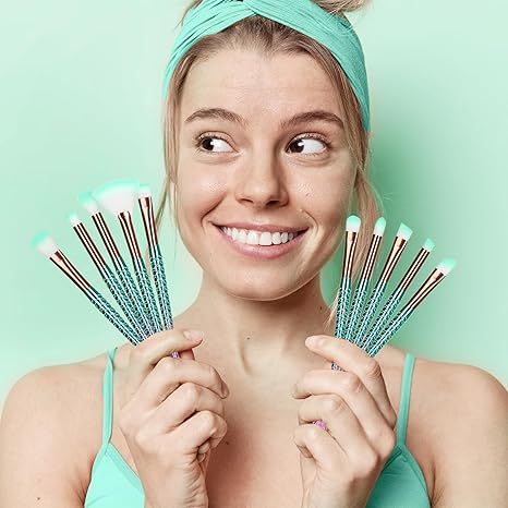 Makeup Brush Set 11Pcs Eye Makeup Brushes, Eyeshadow Concealer Eyeliner Brow Blending Brush Tool