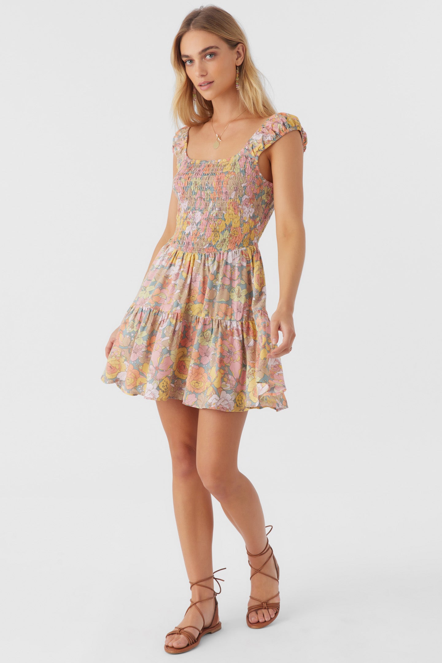 FLORAL SMOCKED DRESS