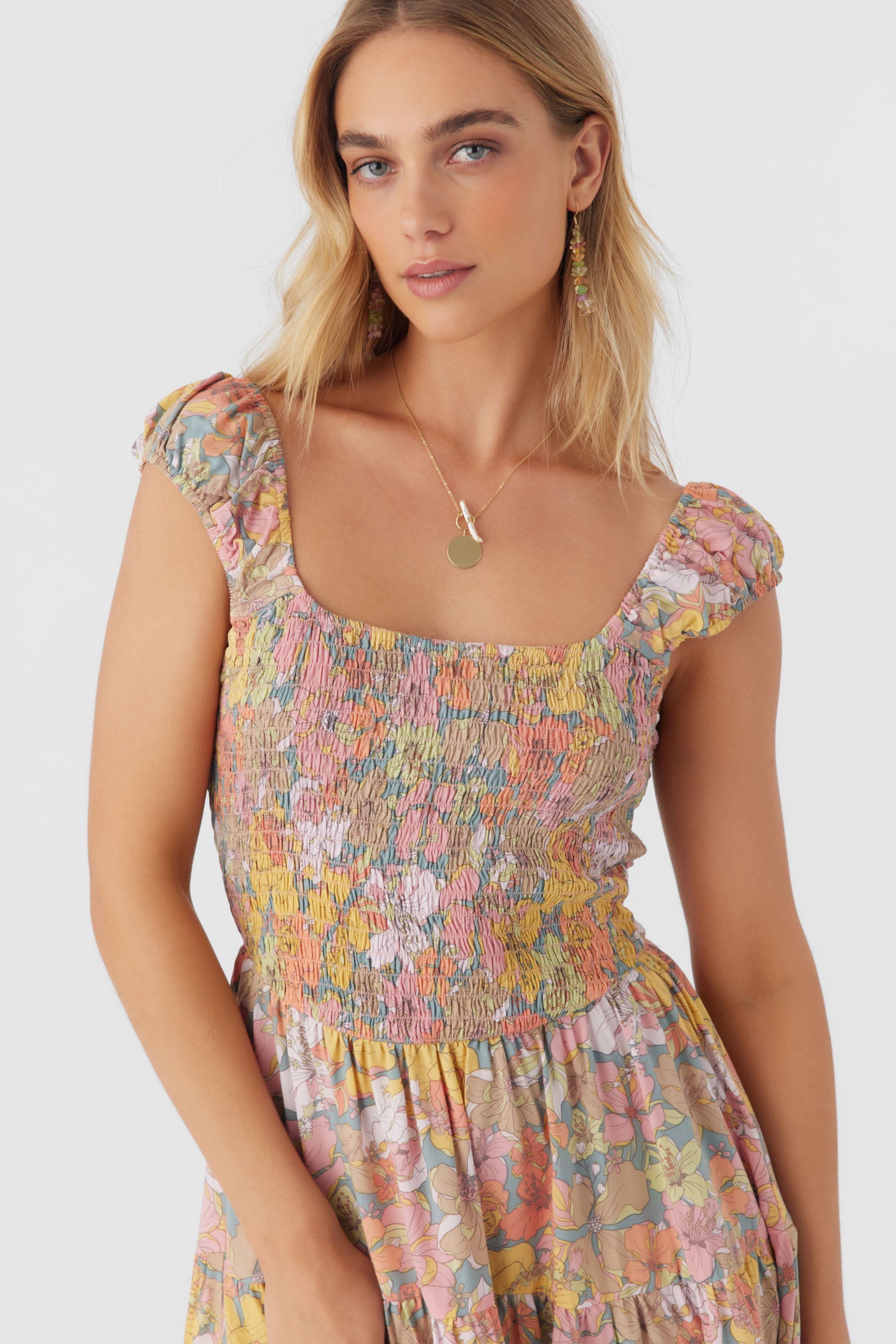 FLORAL SMOCKED DRESS