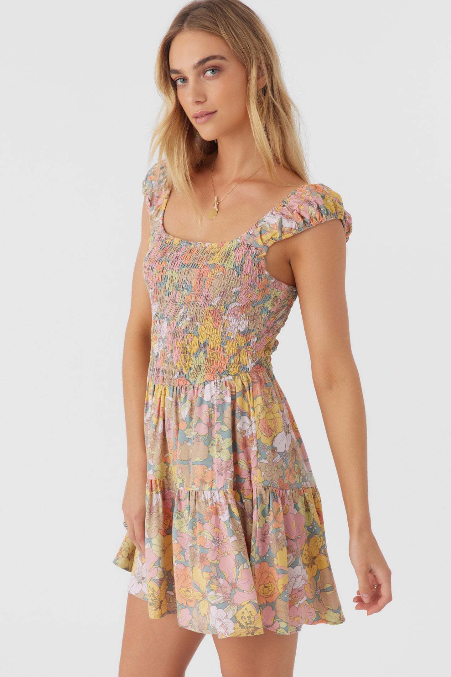 FLORAL SMOCKED DRESS
