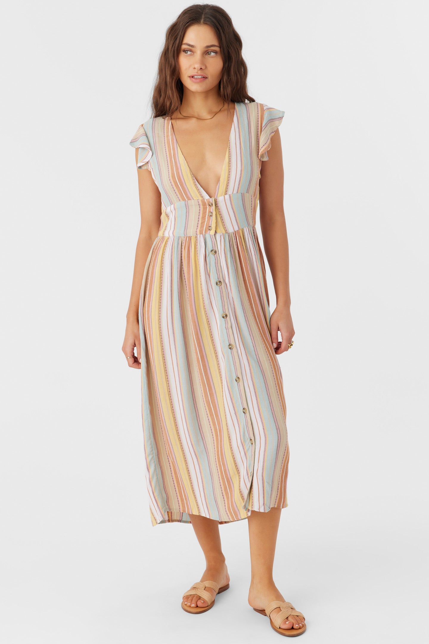 RAINEY STRIPE MIDI DRESS