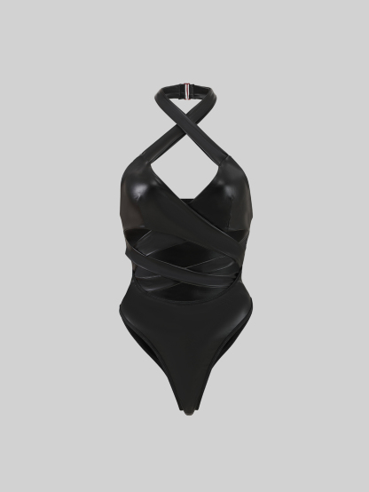 Halter Strappy Bodysuit