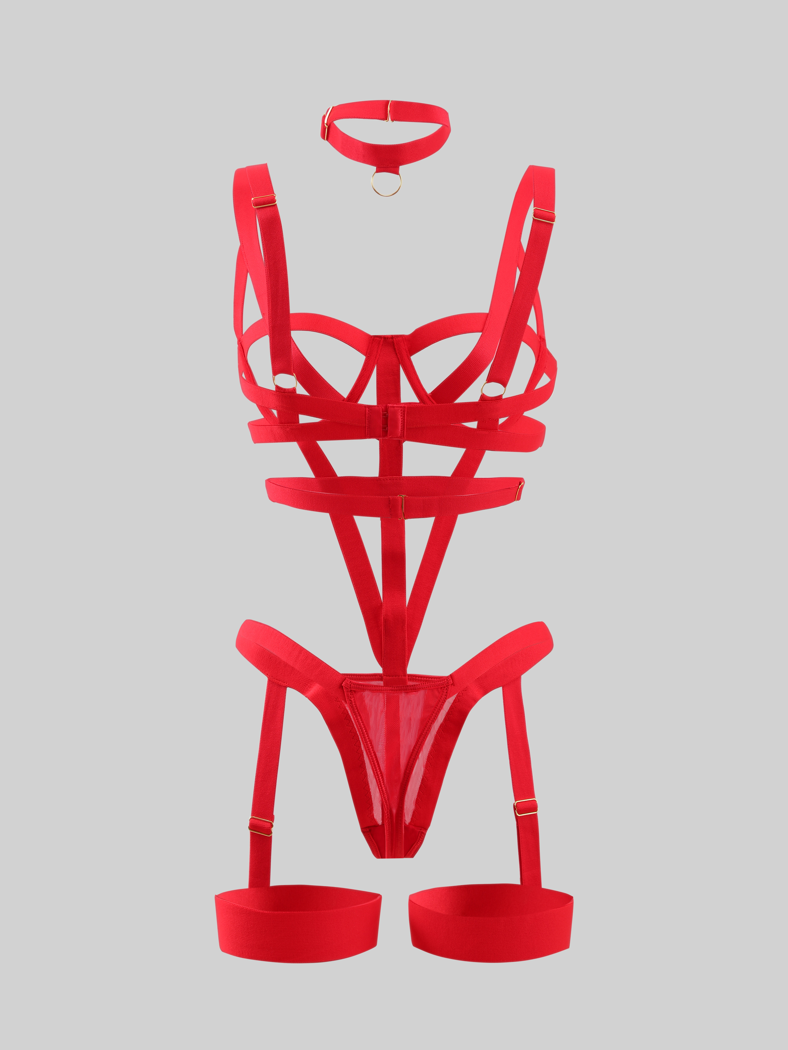 Strappy Teddy One Piece with Chocker