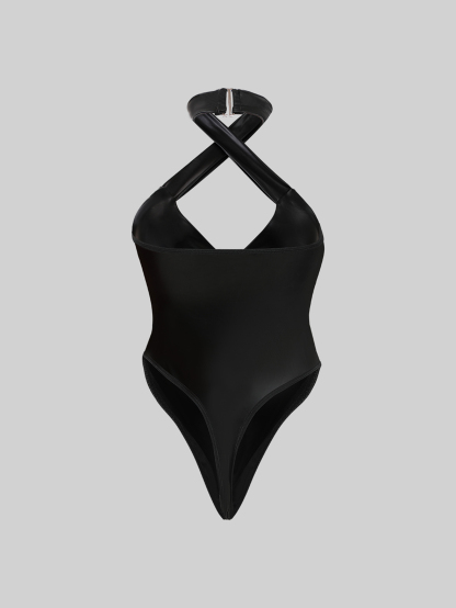 Halter Strappy Bodysuit