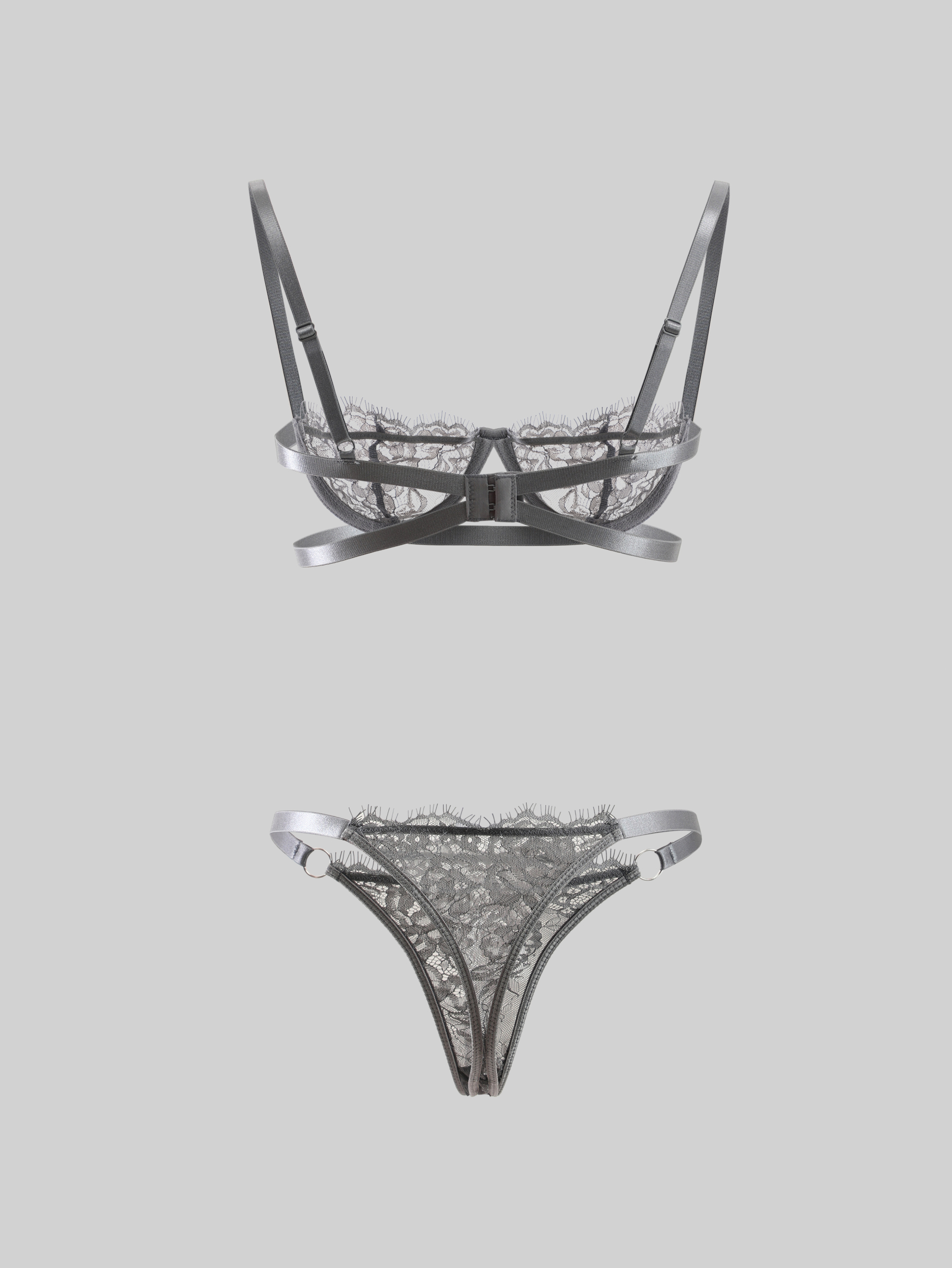 Floral Lace Bra and Panty Sets （2 Piece ）