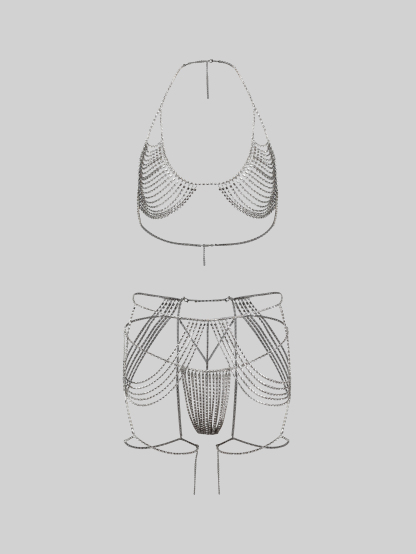 Light Diamond Bra And Panty Sets