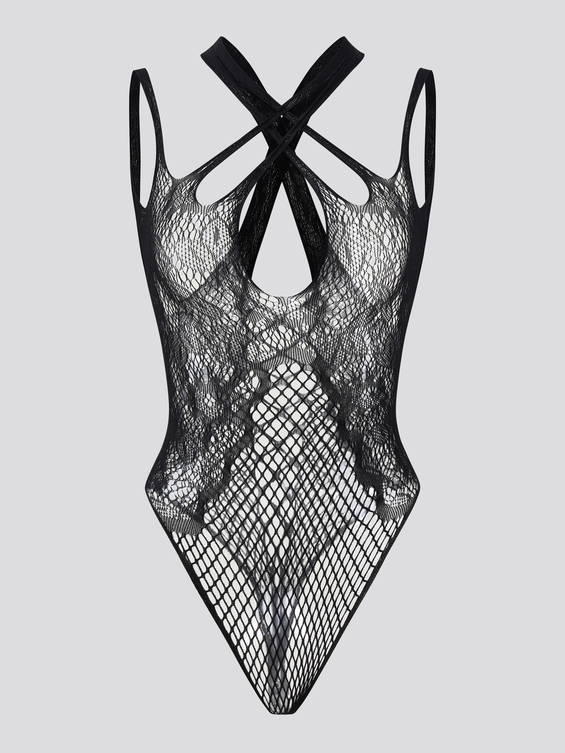 Fishnet Lace Cut Out Teddy Dress