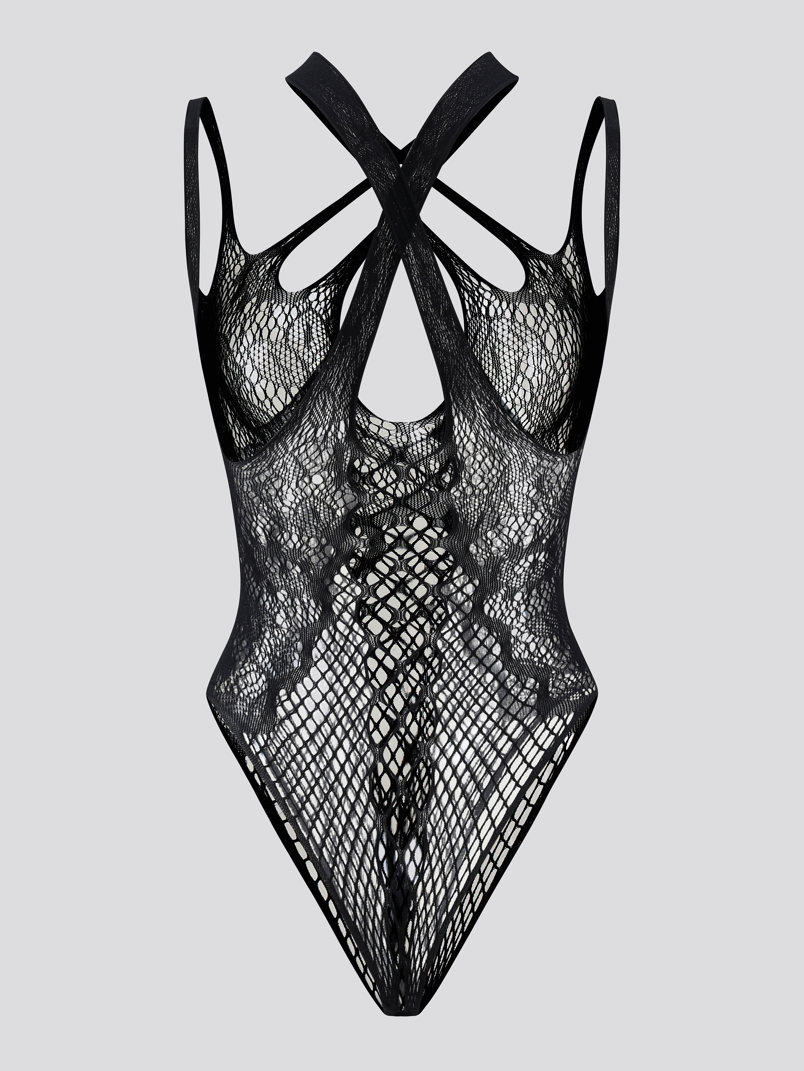 Fishnet Lace Cut Out Teddy Dress